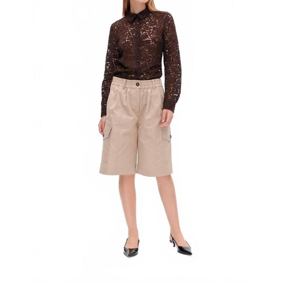 NEW BAUM UND PFERDGARTEN neeto twill shorts in savannah tan